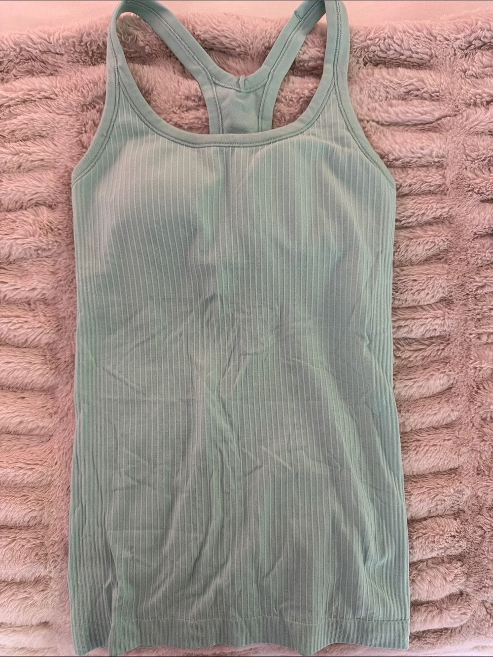 lululemon athletica Mint Green Ribbed Racerback Tank